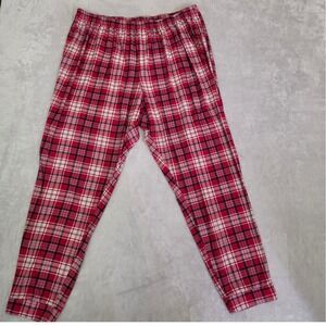 Croft & Barrow Mens 2X Red Plaid Pajama Pants Soft Stretch Sleepwear Loungewear